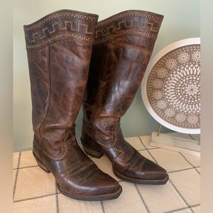 Ariat Sahara Tall brown leather western boots size 7